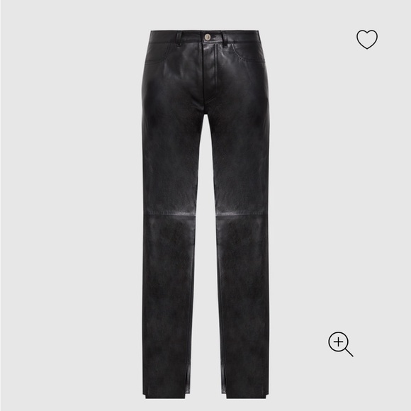 The Attico Asymmetrical Leather Pants Sz 38 **NWT** - Picture 3 of 10
